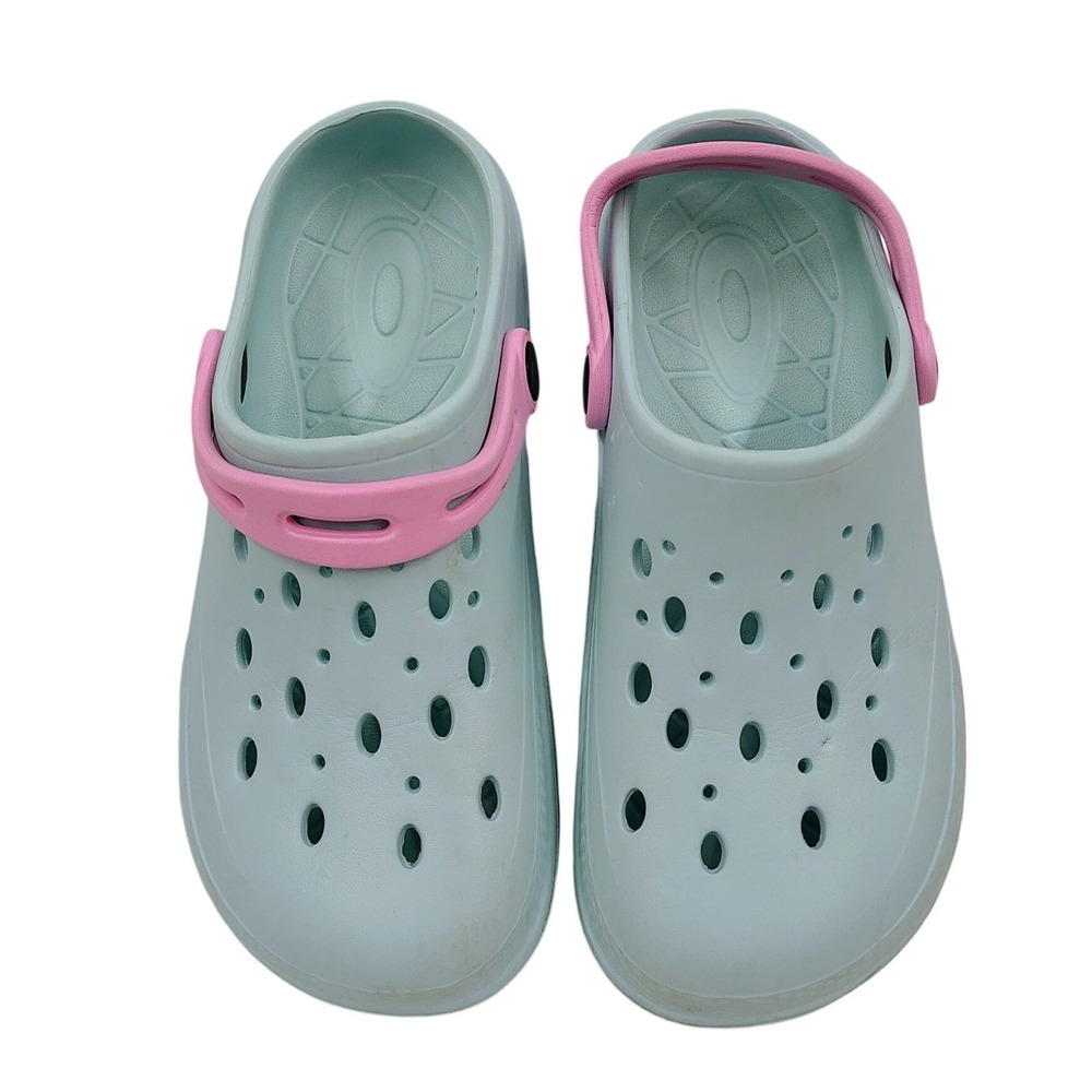 Kids Unbranded Light Blue Pink Clog Water Shoes Sandals Size‎ 2/3 Slip On